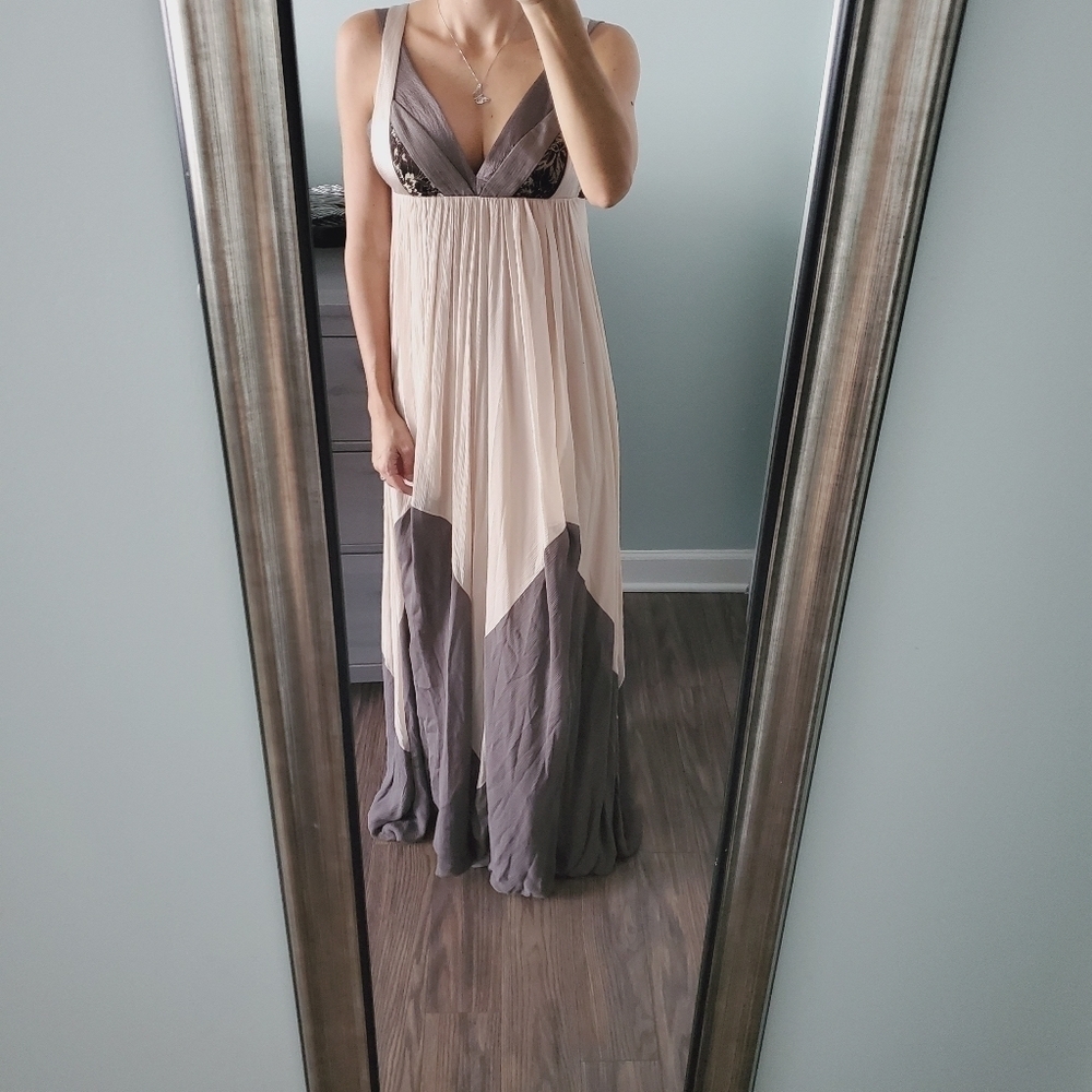 Bcbgmaxazria Runway Silk Mazi Dress